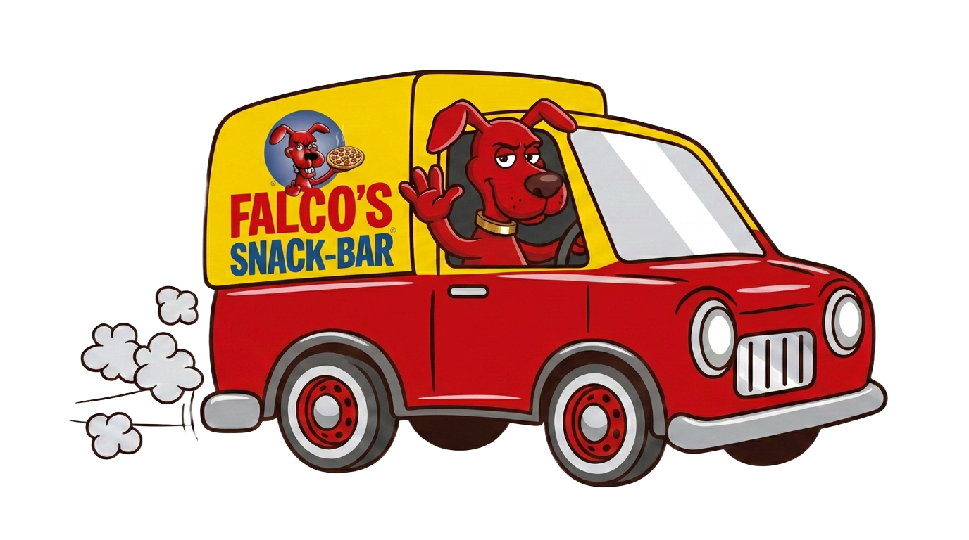 Falco's Express Lieferwagen mit Hund
