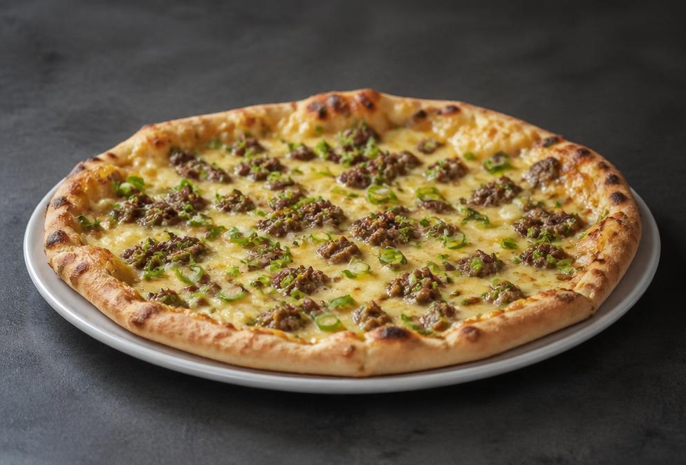 Hackfleisch Pizza + Getränk